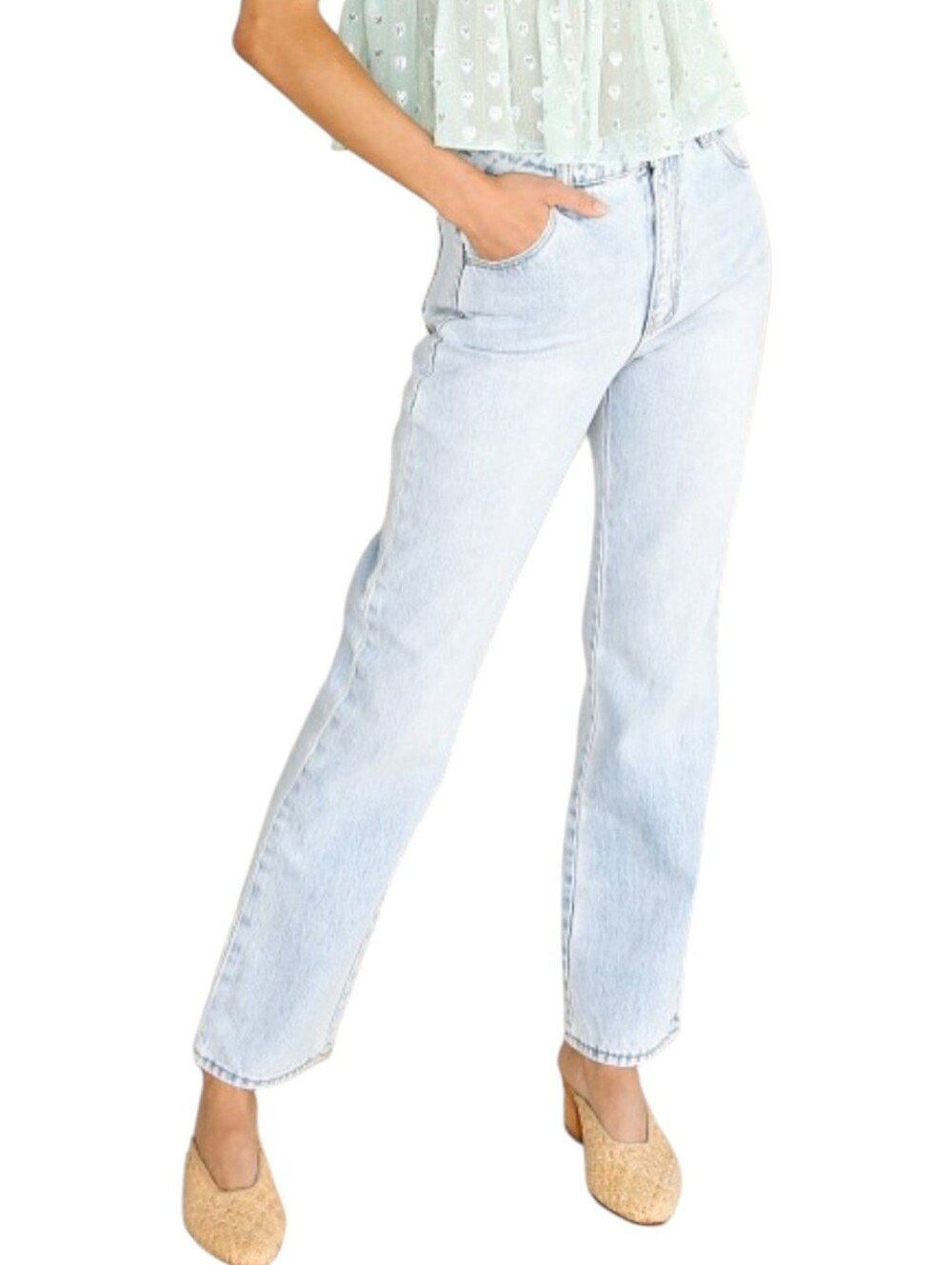 Rolla's Originals High Rise Straight Leg Jeans in Sunbleach Size 27